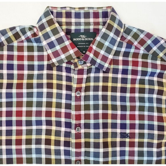 Rodd & Gunn Mens Button Down Shirt Coronation Pier Plaid Multicolor M - Picture 5 of 11